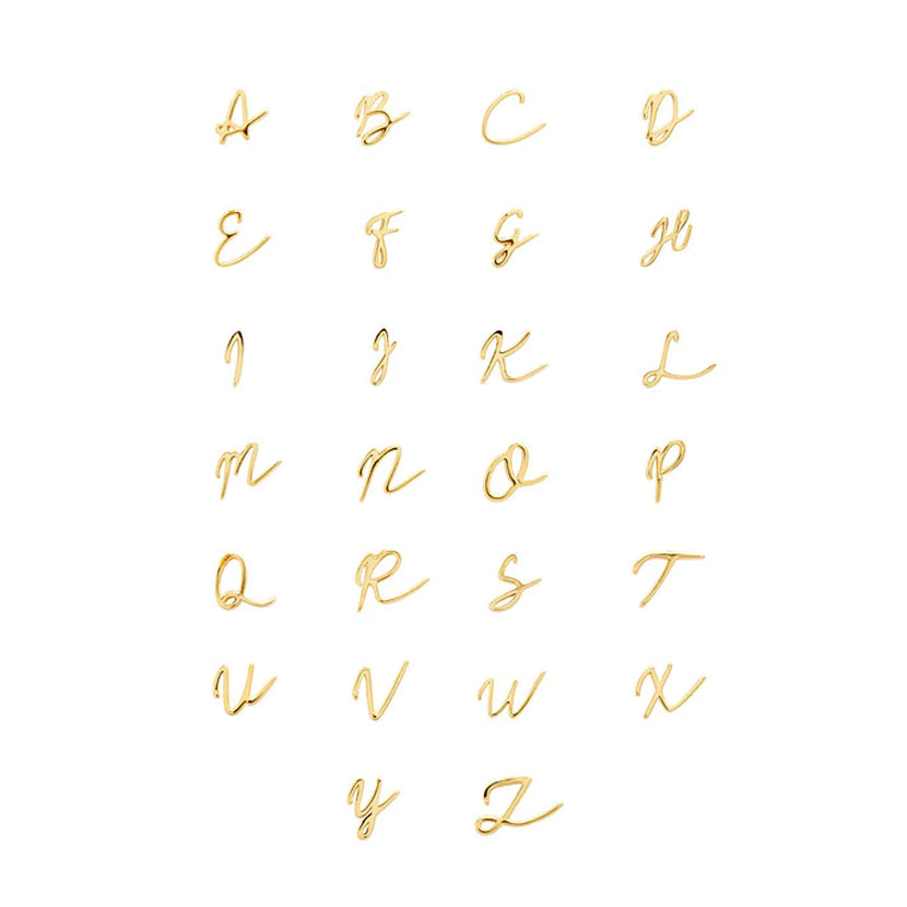 Signature Initial Stud Earring (Gold)