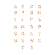 Made Mine Charms - Block Initial Charm (Rose Gold)