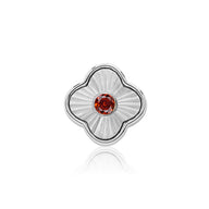 Textured Clover Charms (Silver) - Birthstones