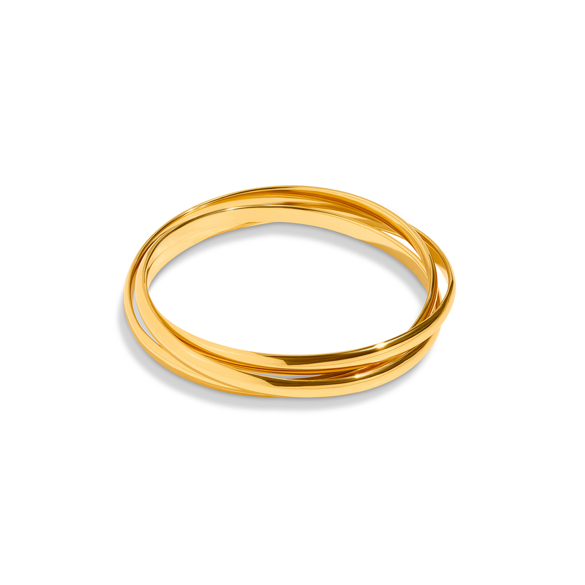 Trilogy Bangle (Gold)