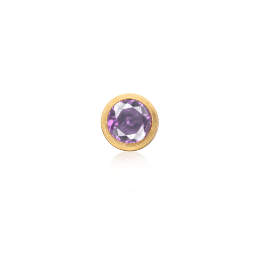Round Birthstone Pendant (Gold)