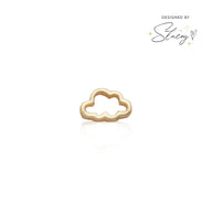 Gift Builder - Doodle Cloud Charm (Gold)