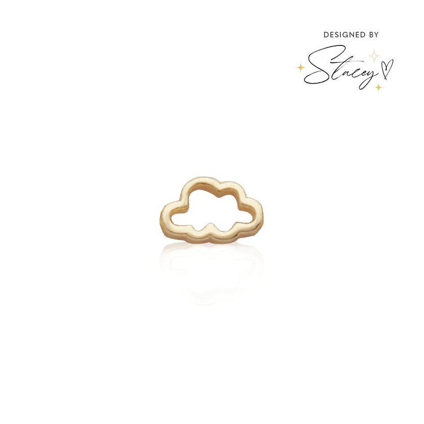 Gift Builder - Doodle Cloud Charm (Gold)