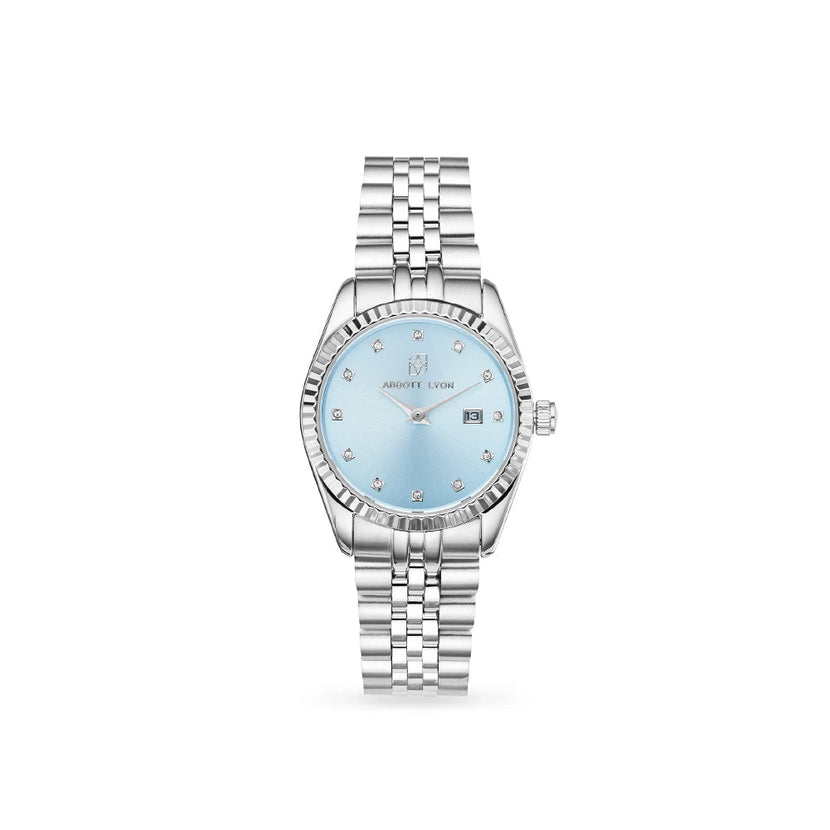 Silver Link Blue Belgravia 30 Watch