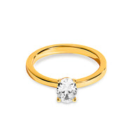 Oval Ring & Wishbone Stacking Set (Gold)