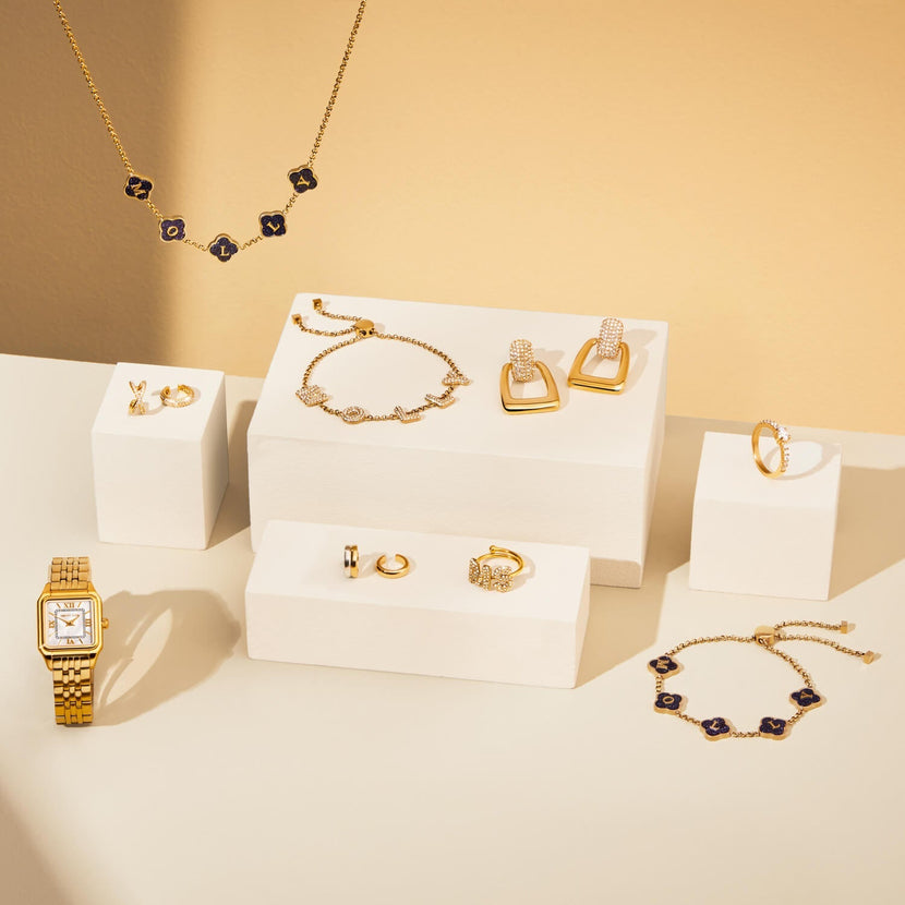 Spotlight Two Tone Ear Cuff Stack (Gold/Silver)