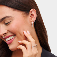 Moon and Back Moon Huggie Earring Bundle (Silver)