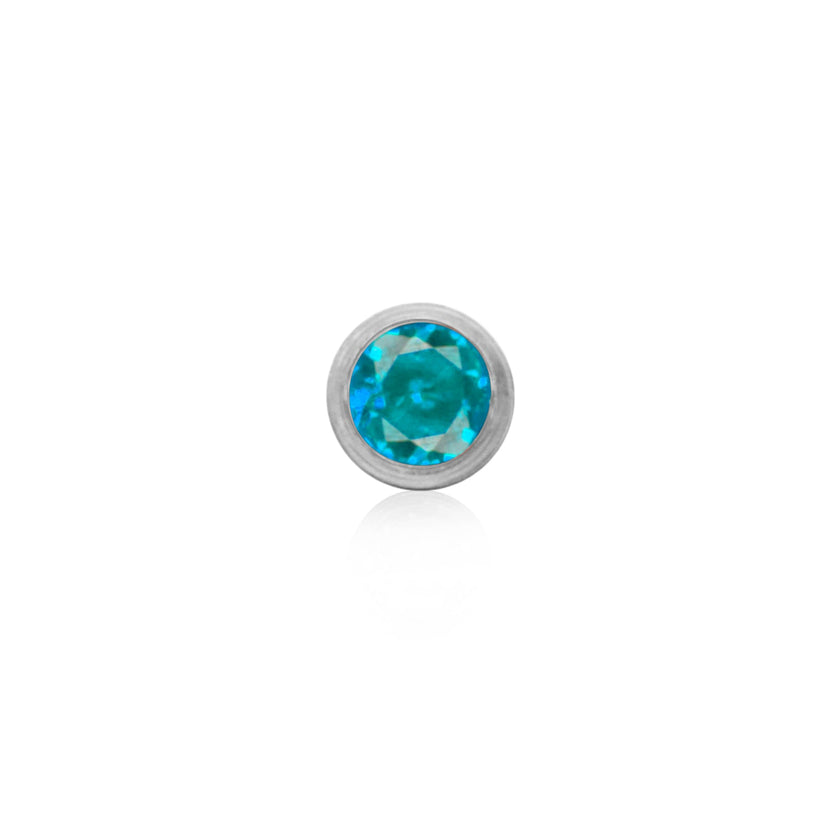 Round Birthstone Pendant (Silver)