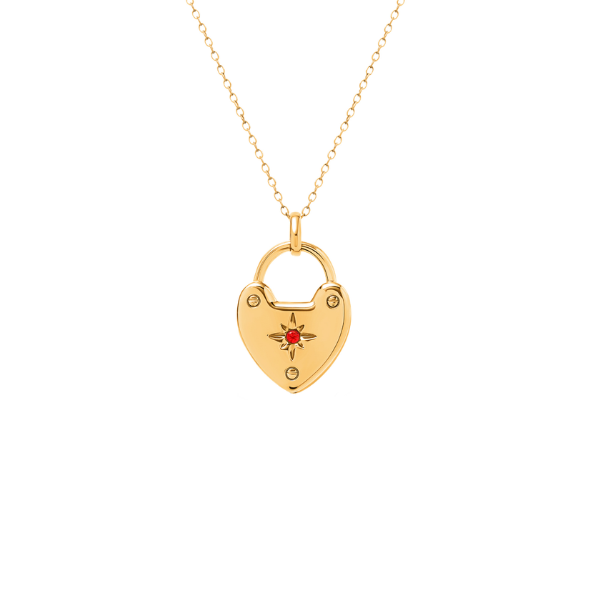 Photo Love Locket Necklace (Gold)