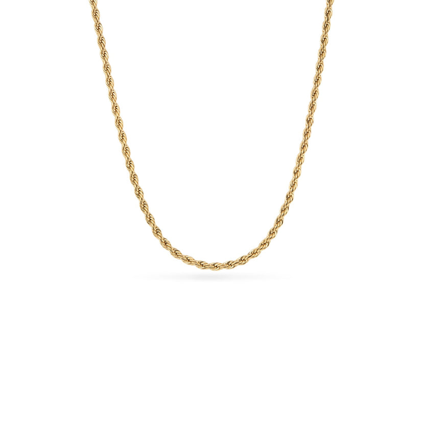 Small Rope Chain Necklace (Gold)