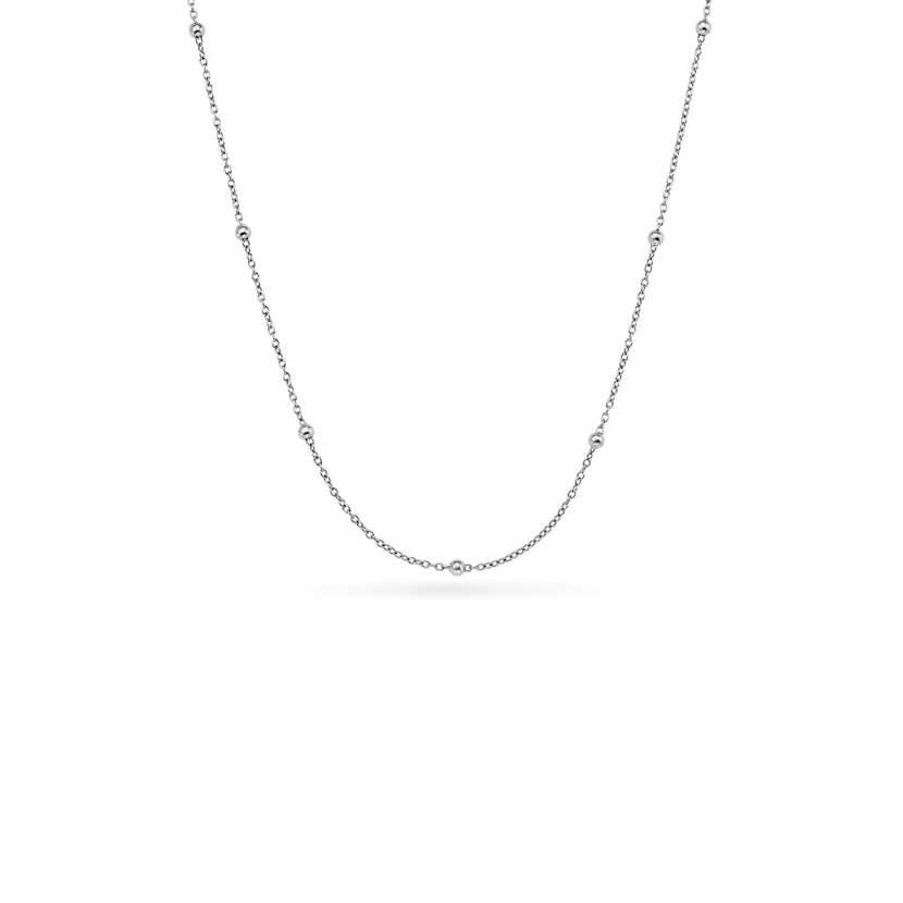 Organic Fingerprint Droplet Necklace (Silver)