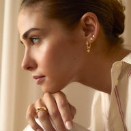 Fine Flower Stud Earrings (Gold)