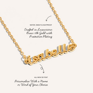 Script Name Necklace (Gold)
