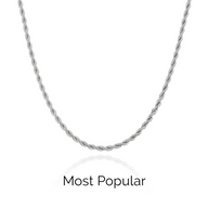Layering Small Rope Chain Necklace (Silver)