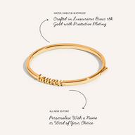 Script Name Bangle (Gold)