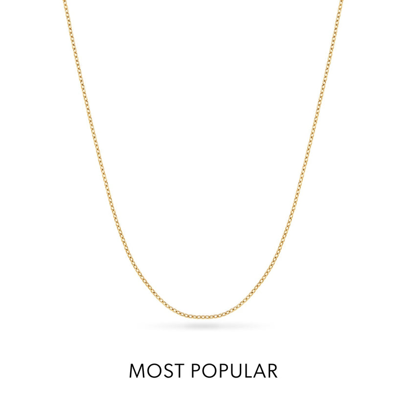 Layering Fine Chain Necklace 16-18 in (Gold)