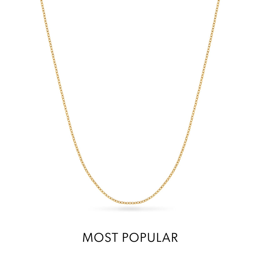 Fine Chain Necklace 18-20 in (Gold)