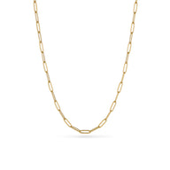 Paperclip Chain Necklace (Gold)