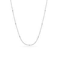 Layering Sphere Chain Necklace (Silver)