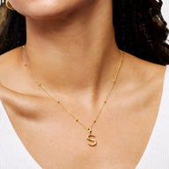 Entwine Initial Necklace (Gold)