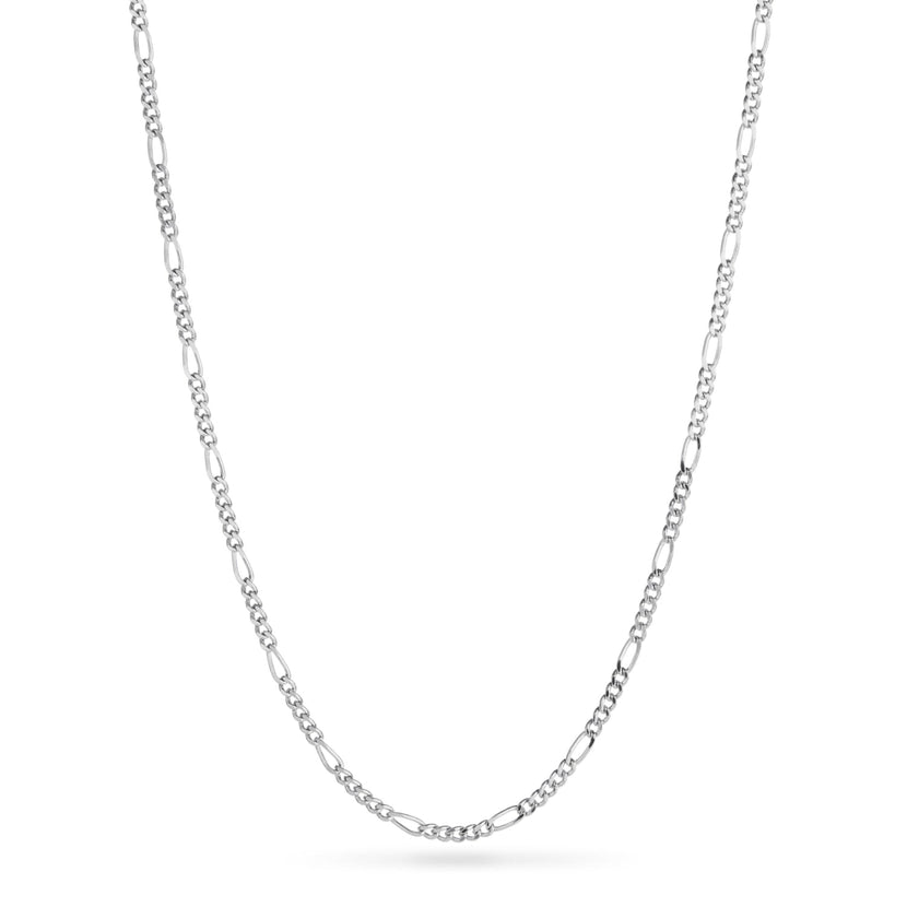 Layering Small Figaro Chain Necklace (Silver)