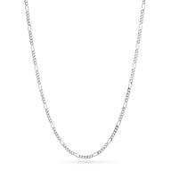 Layering Small Figaro Chain Necklace (Silver)