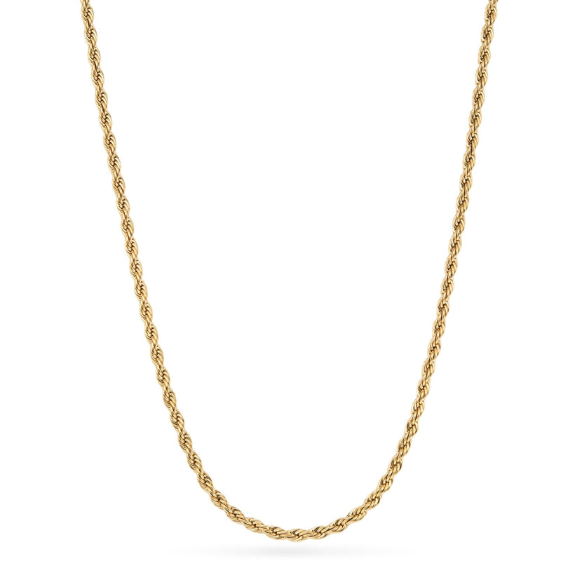 Layering Small Rope Chain Necklace (Gold)