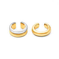 Spotlight Two Tone Ear Cuff Stack (Gold/Silver)