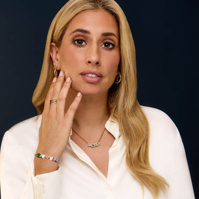 Moon and Back Moon and Star Ring Set (Silver)