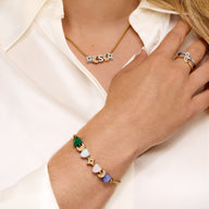 Moon and Back Moon Necklace Charm (Gold)