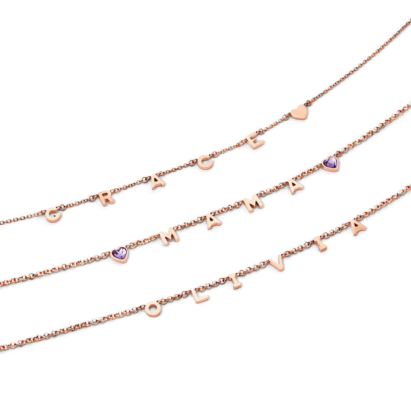 Made Mine Name Necklace (Rose Gold)