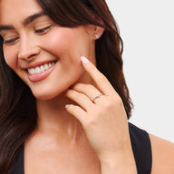 Moon and Back Star Ring (Silver)