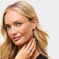 Spotlight Pavé Ear Cuff Stack (Silver)