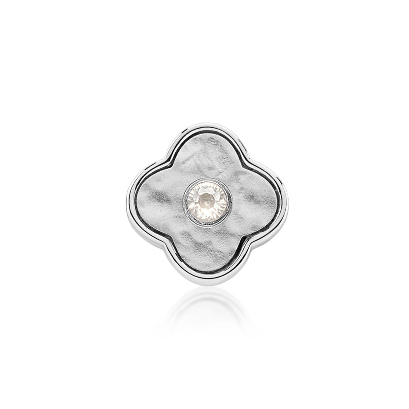 Molten Clover Charms (Silver) - Birthstones