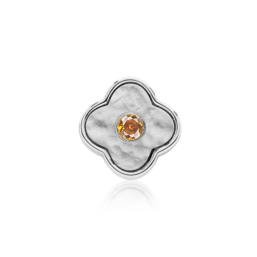 Molten Clover Charms (Silver) - Birthstones
