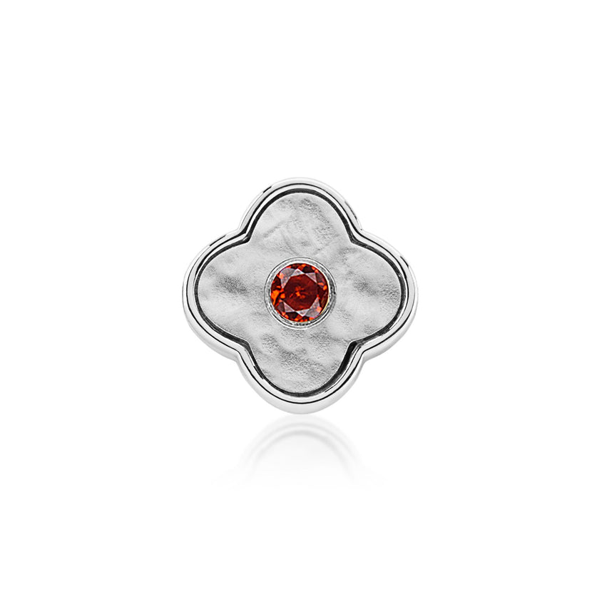 Molten Clover Charms (Silver) - Birthstones