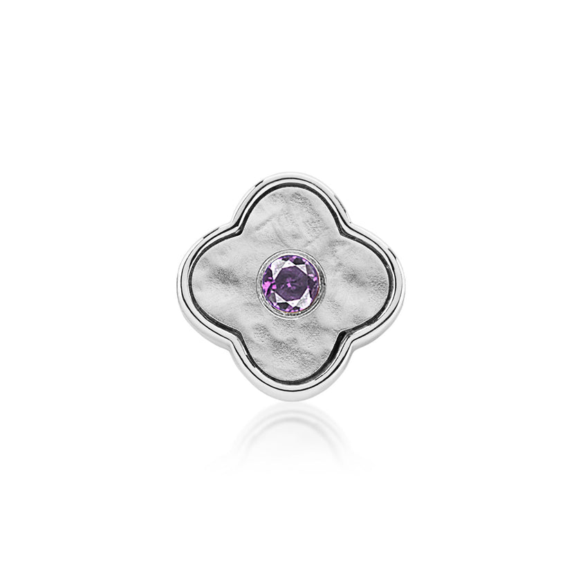Molten Clover Charms (Silver) - Birthstones
