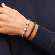 Men's Element Box Chain Bracelet (Silver)