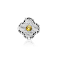 Molten Clover Charms (Silver) - Birthstones