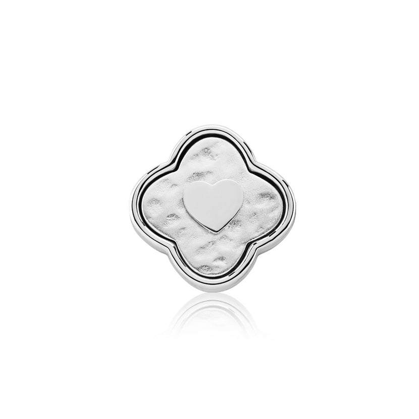 Molten Clover Charms (Silver) - Heart
