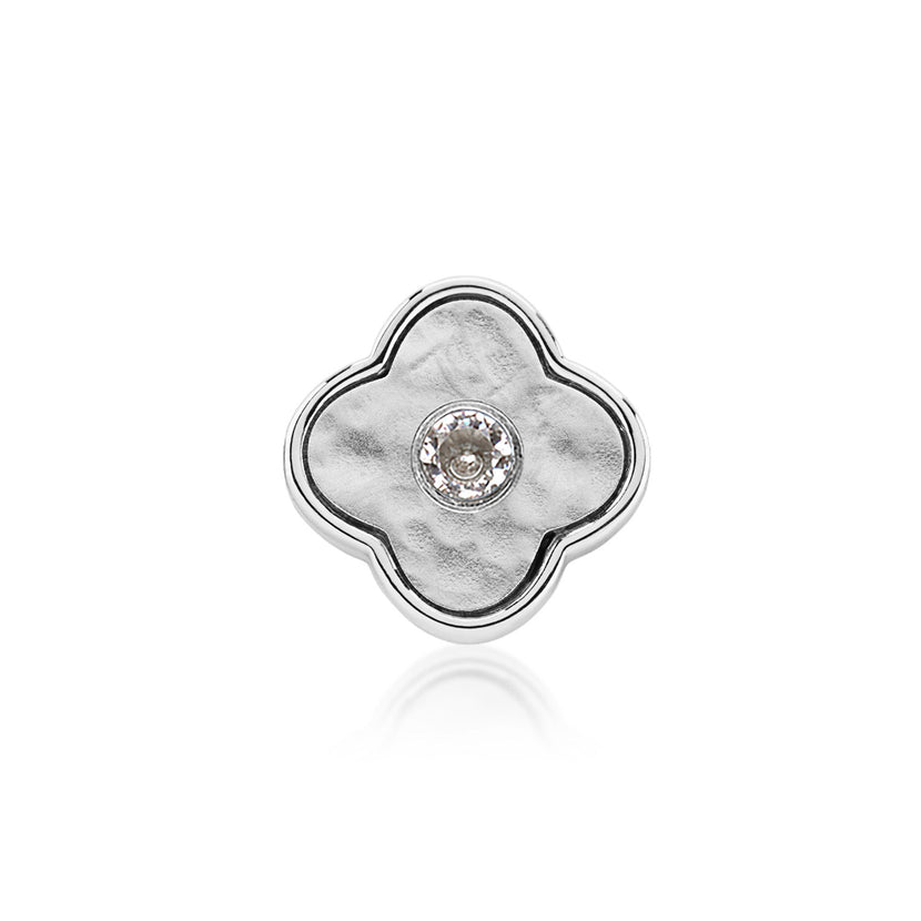 Molten Clover Charms (Silver) - Birthstones