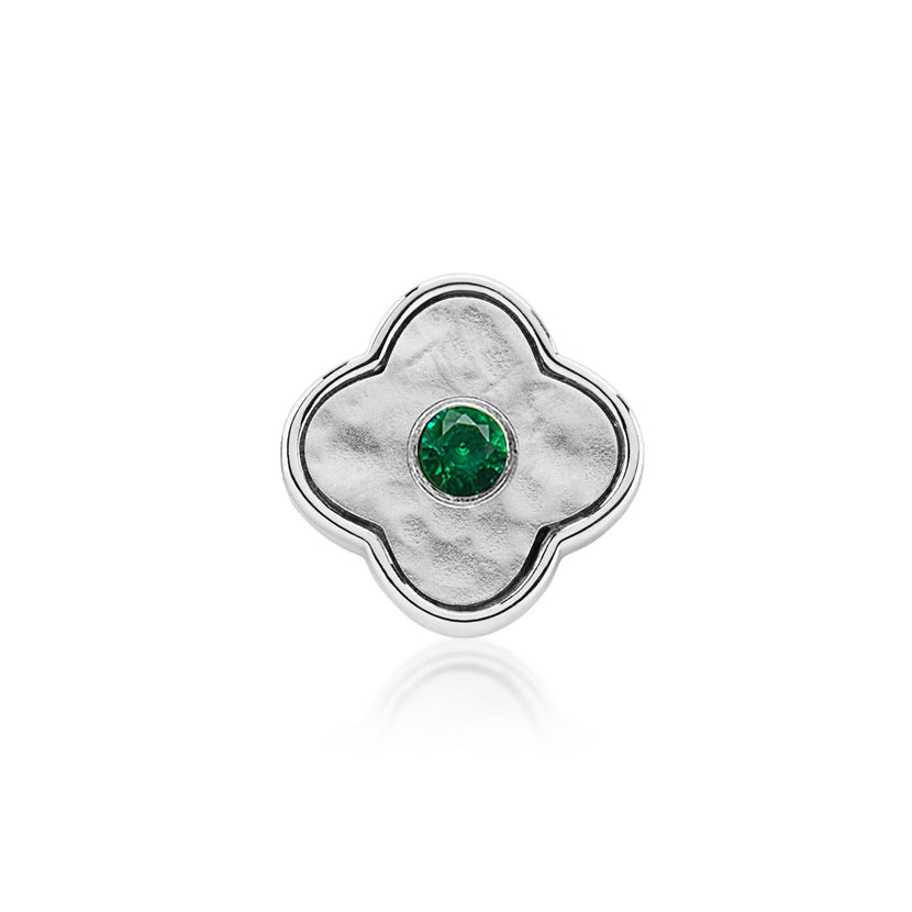 Molten Clover Charms (Silver) - Birthstones