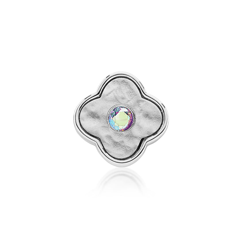 Molten Clover Charms (Silver) - Birthstones