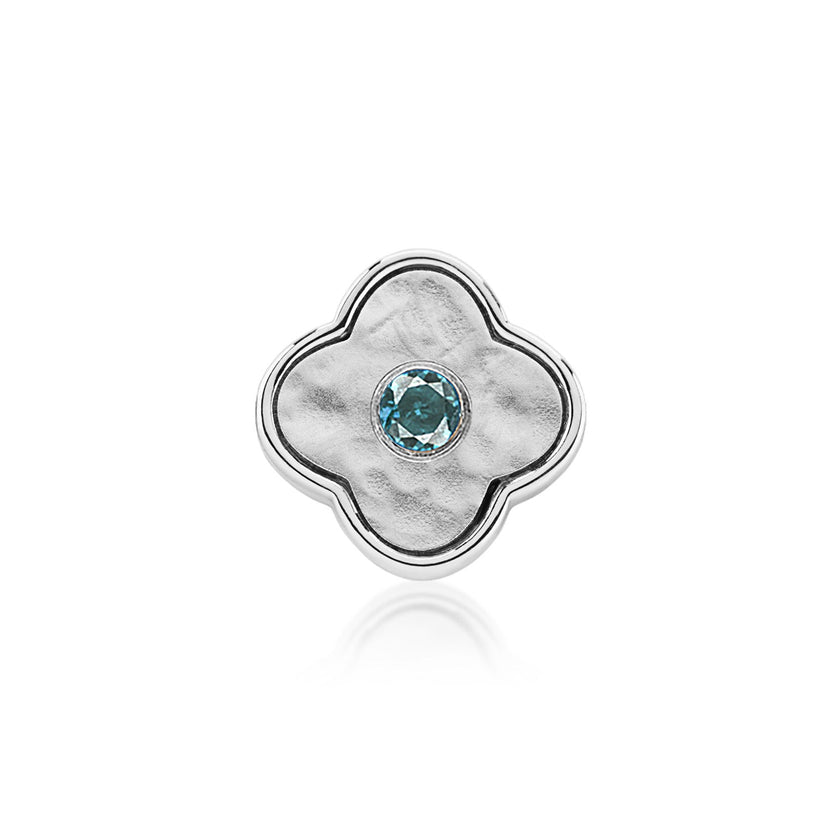 Molten Clover Charms (Silver) - Birthstones