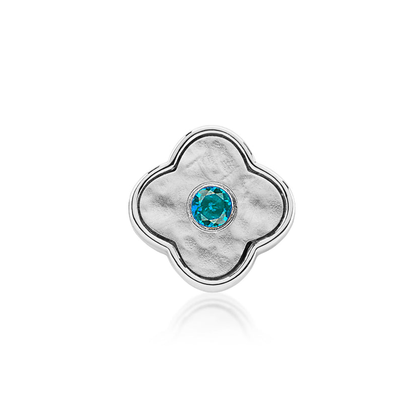 Molten Clover Charms (Silver) - Birthstones