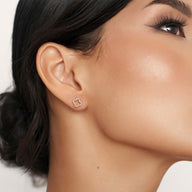 Crystal Clover Studs (Gold)