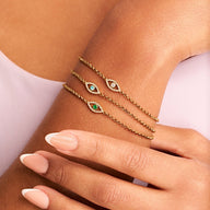Custom Evil Eye Bracelet (Gold)