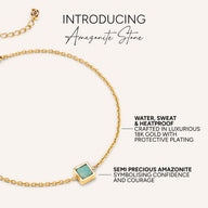 Amazonite Stone Little Luxe Bracelet (Gold)