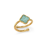Amazonite Clover Ring (Gold)