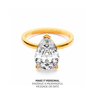 Pear Cut Solitaire Ring 2ct (Gold)
